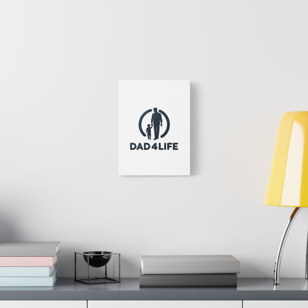Canvas Wall Art — “DAD4LIFE” Father & Child Matte Stretched Canvas