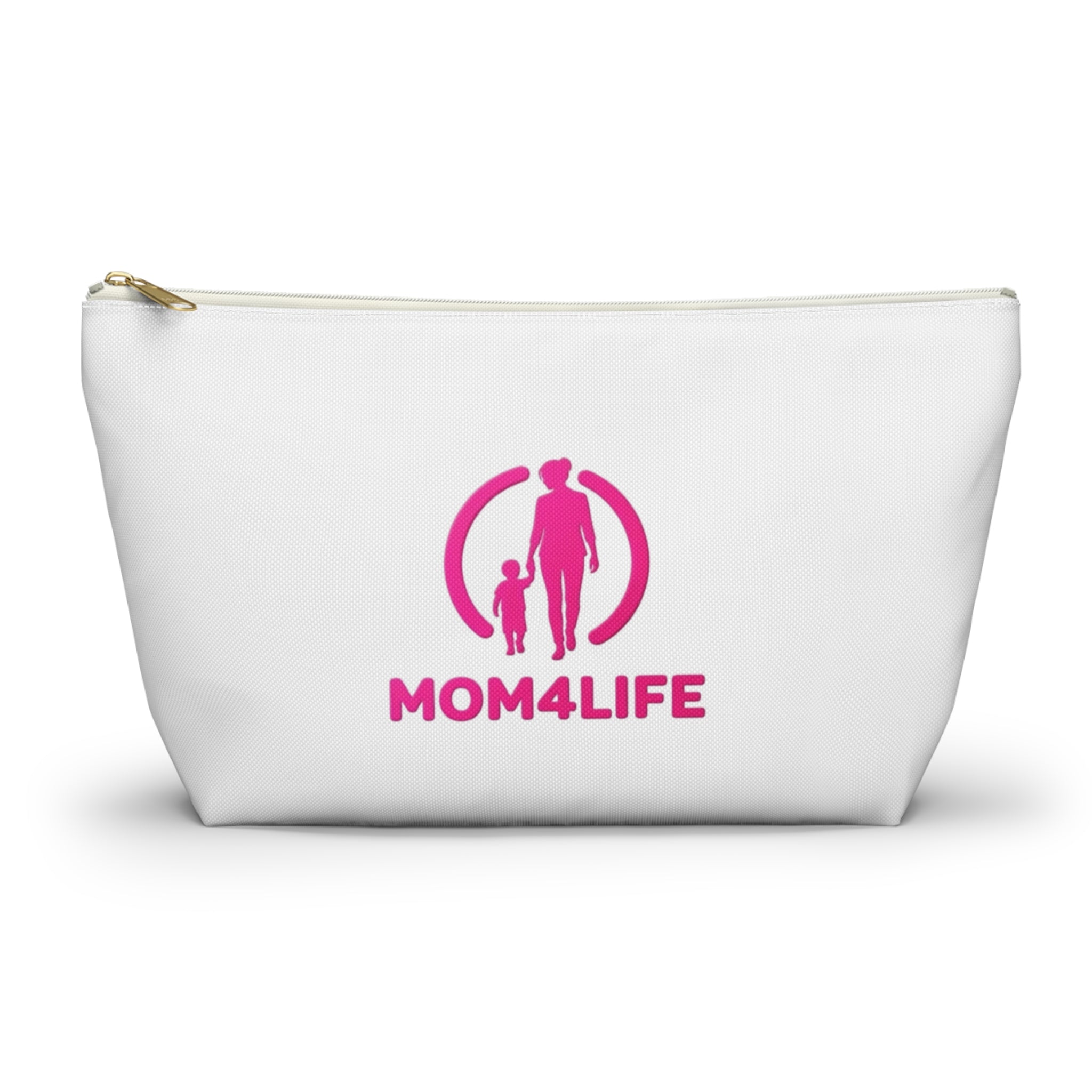 Mom4Life Accessory Pouch – Pink Mother & Child Makeup Bag