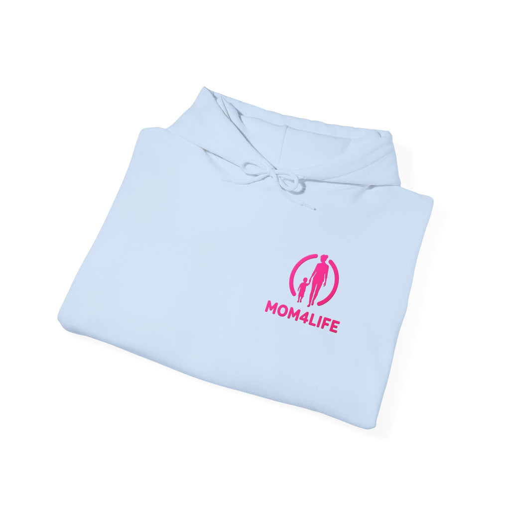 Mom4Life Hoodie – Pink Logo Mother's Day Pullover