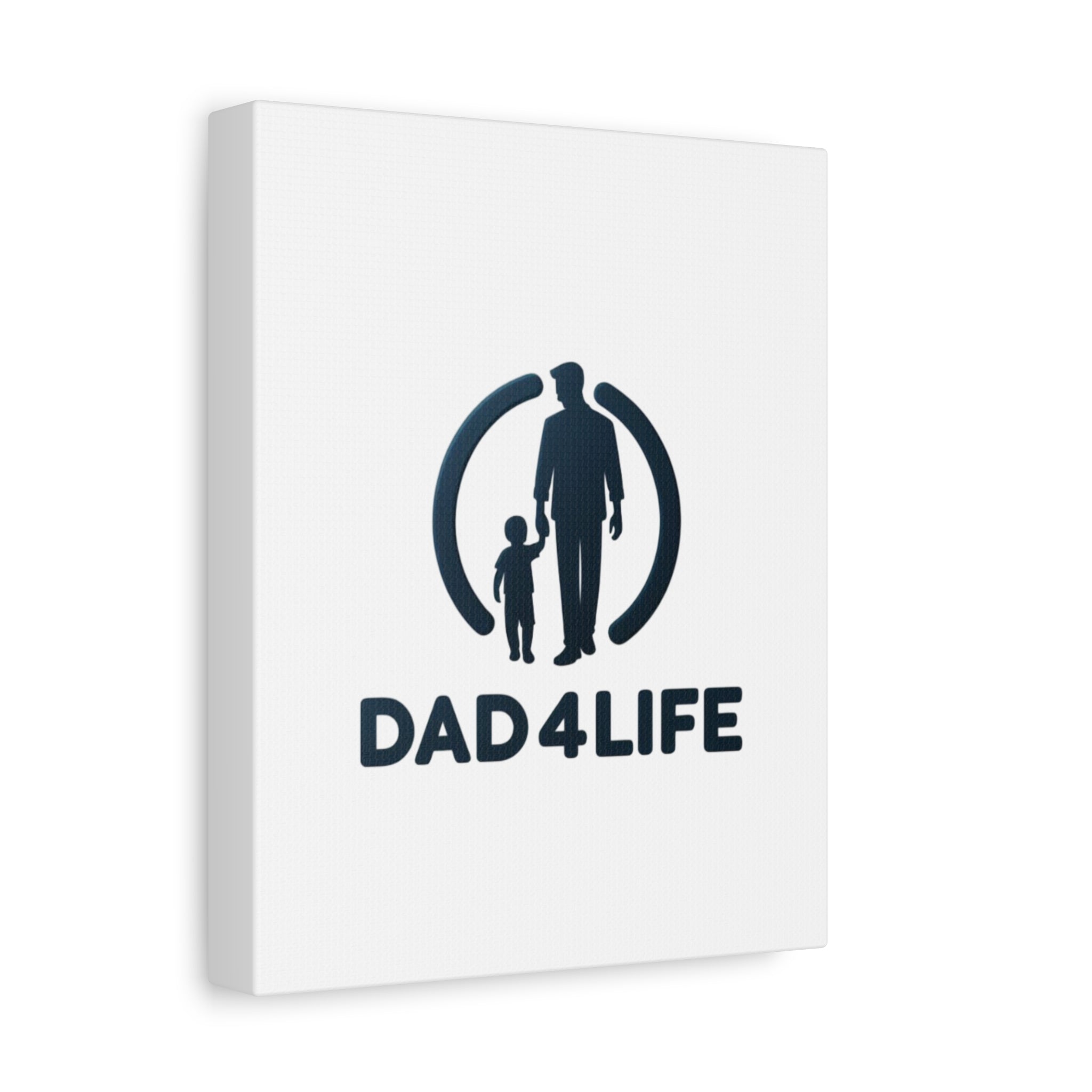 Canvas Wall Art — “DAD4LIFE” Father & Child Matte Stretched Canvas