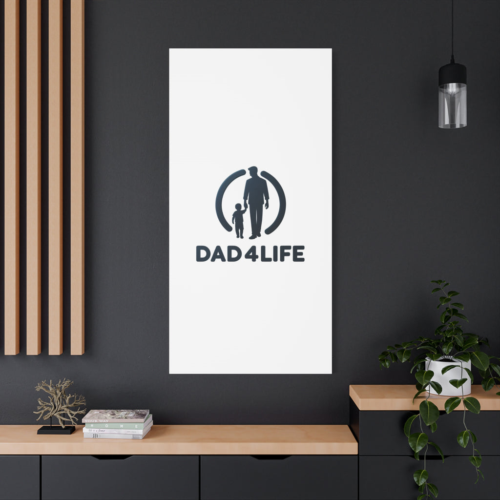 Canvas Wall Art — “DAD4LIFE” Father & Child Matte Stretched Canvas