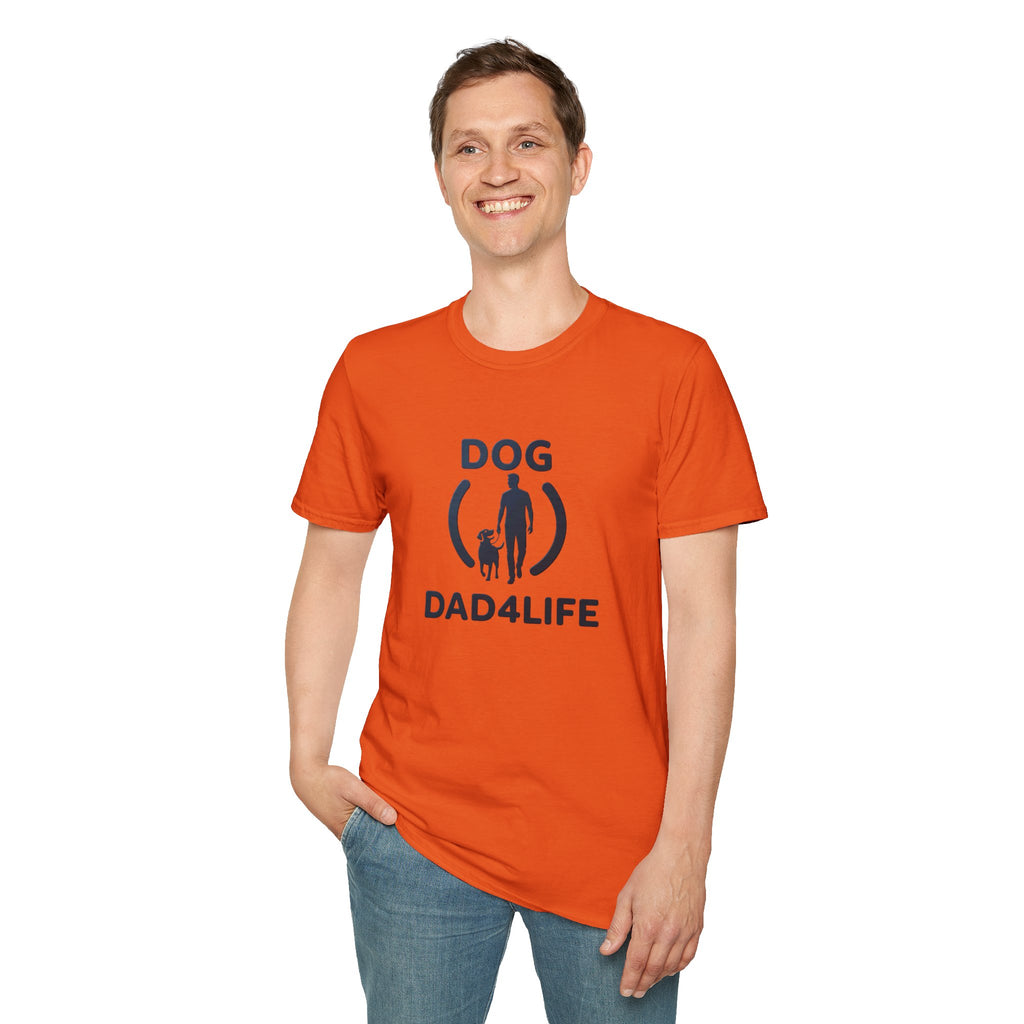Dog Dad T-Shirt — "DOG DAD4LIFE" Graphic Tee for Dog Lovers