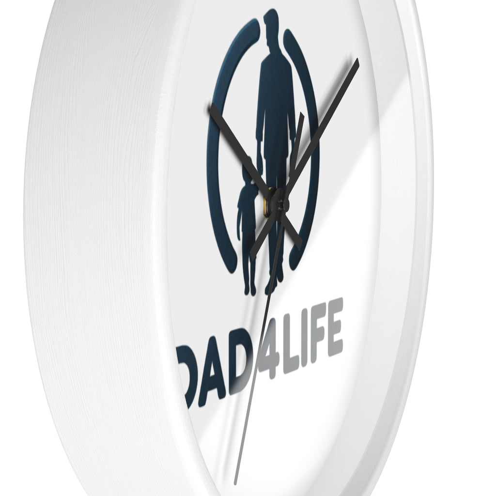 Dad4Life Wall Clock — Father & Child Silhouette Decorative Clock, Gift for Dads (Father's Day)