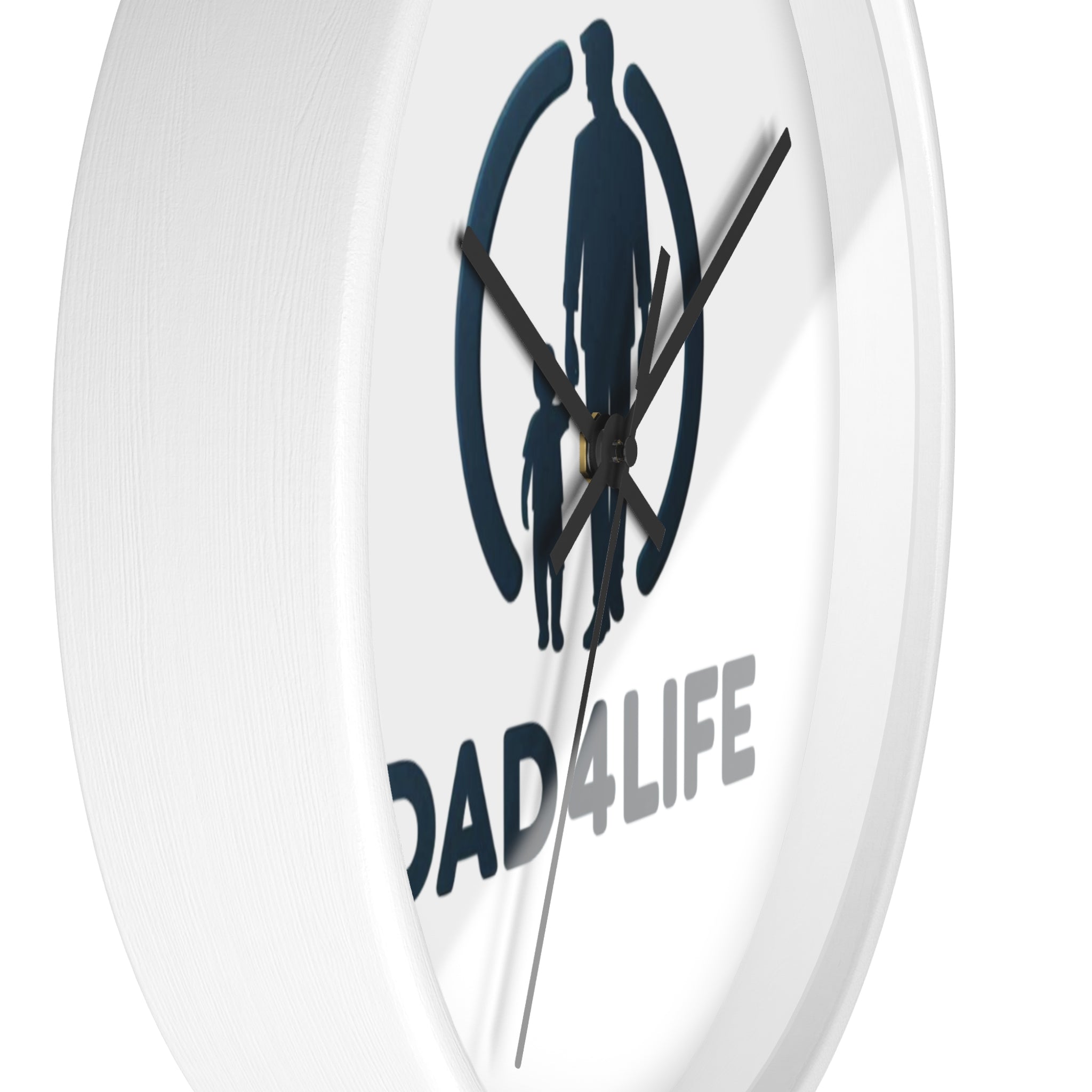 Dad4Life Wall Clock — Father & Child Silhouette Decorative Clock, Gift for Dads (Father's Day)