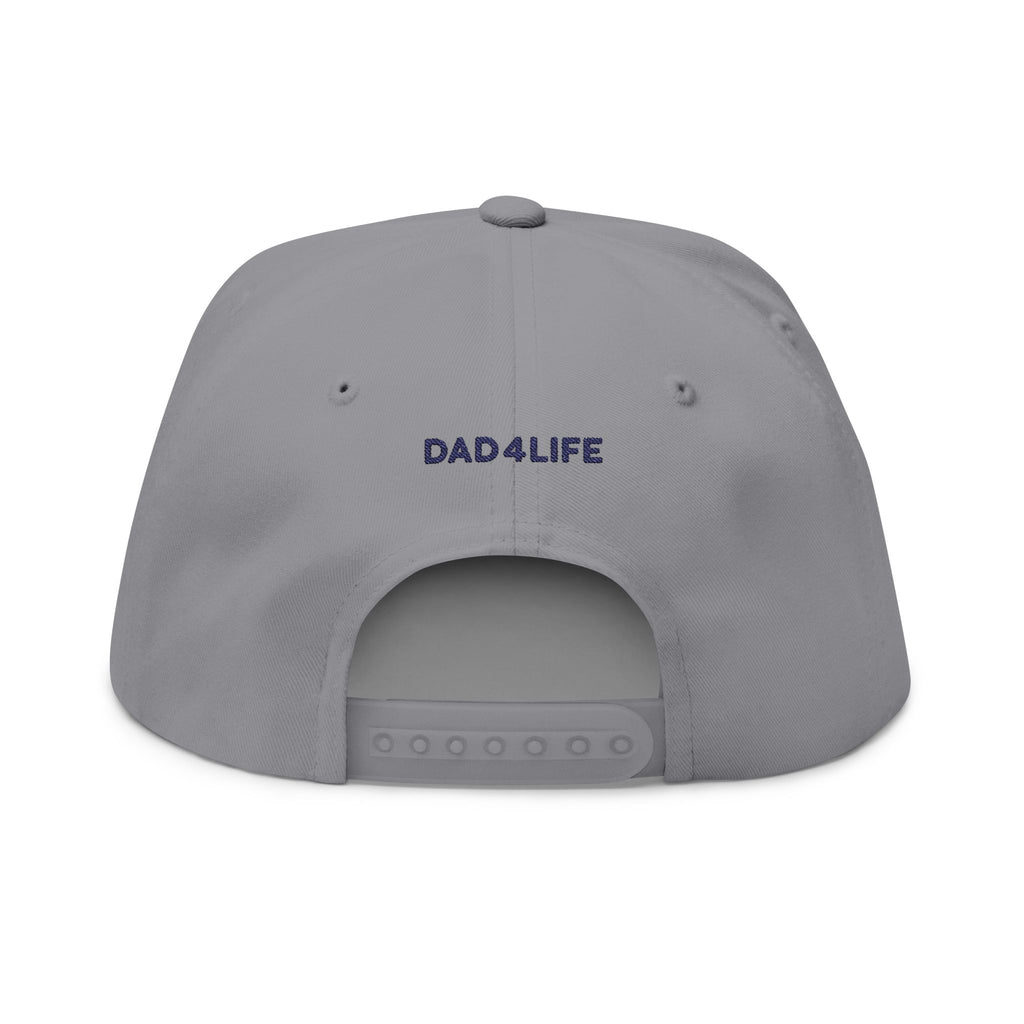 Dad4Life Embroidered Flat Bill Cap — Father & Child Logo Snapback