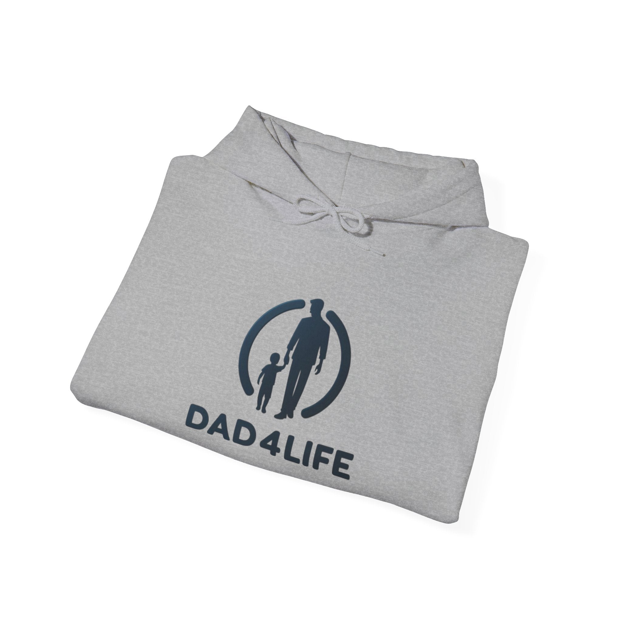 Dad 4 Life Hoodie — Father & Son Silhouette Pullover with Noir City Back Print