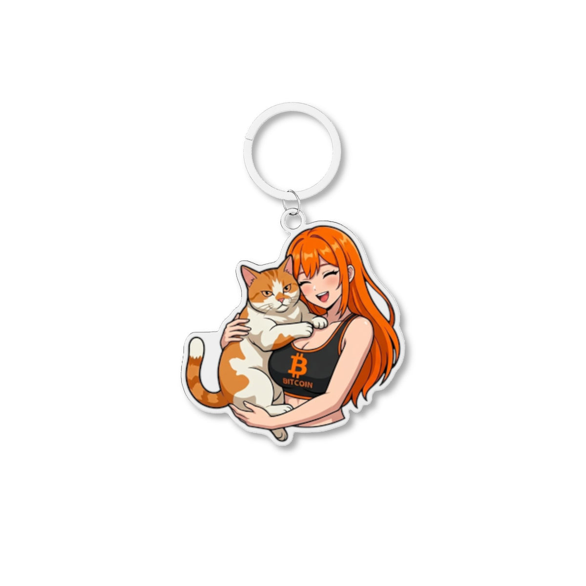 $Gigacat $Btc Custom Cut Keychain