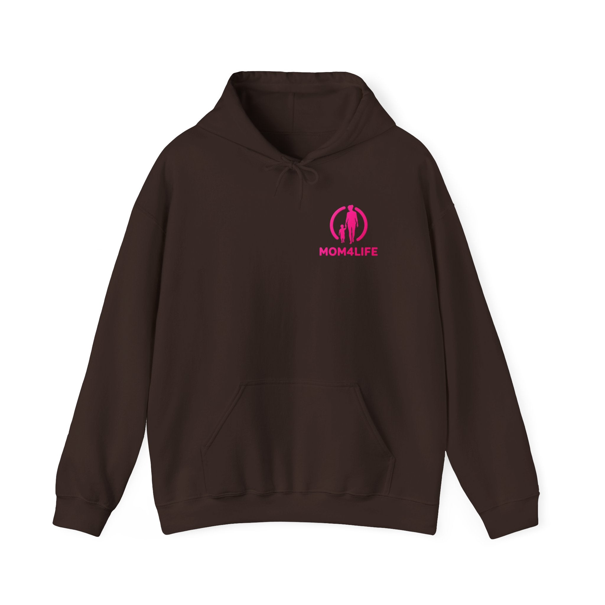 Mom4Life Hoodie – Pink Logo Mother's Day Pullover