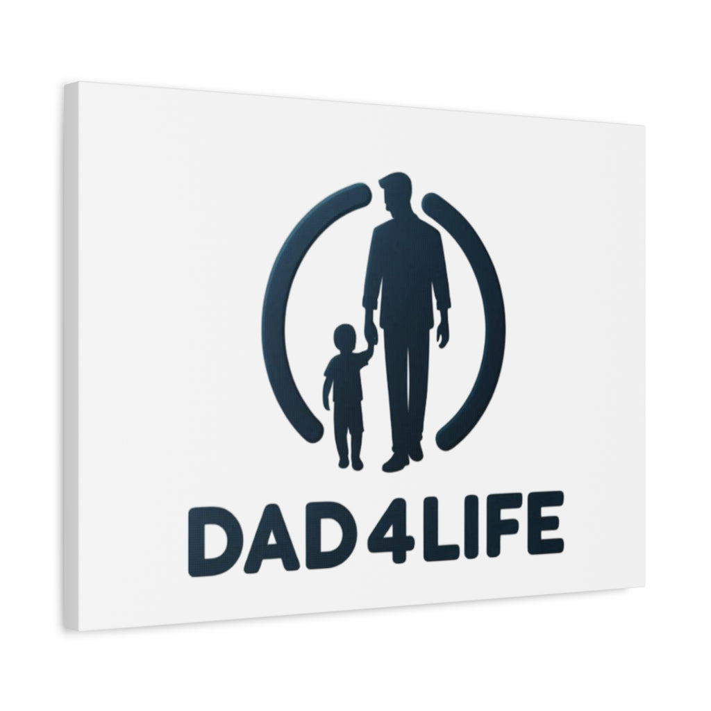 Canvas Wall Art — “DAD4LIFE” Father & Child Matte Stretched Canvas