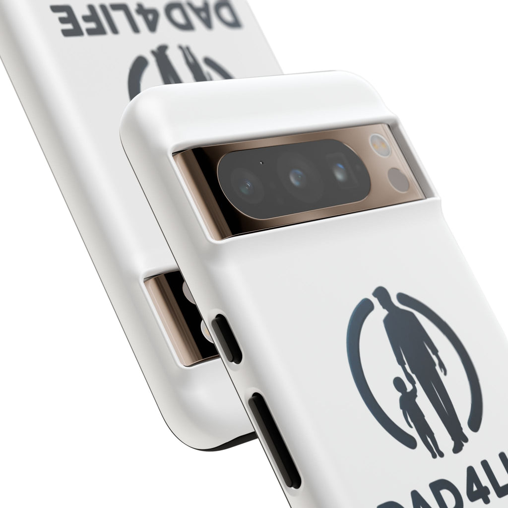Funda protectora para teléfono Dad4Life — Funda protectora con silueta de padre e hijo