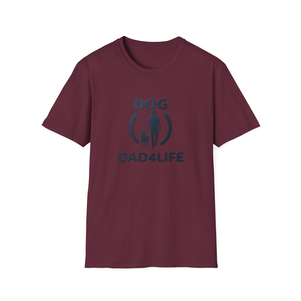 Dog Dad T-Shirt — "DOG DAD4LIFE" Graphic Tee for Dog Lovers