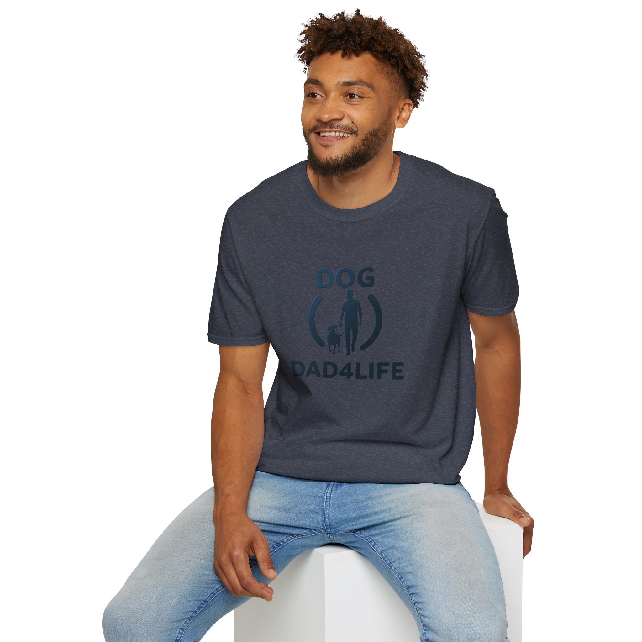 Dog Dad T-Shirt — "DOG DAD4LIFE" Graphic Tee for Dog Lovers