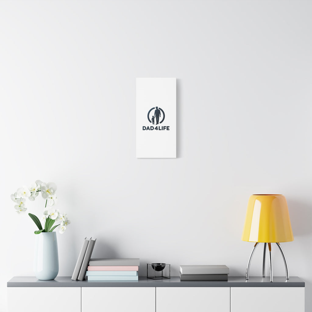 Canvas Wall Art — “DAD4LIFE” Father & Child Matte Stretched Canvas
