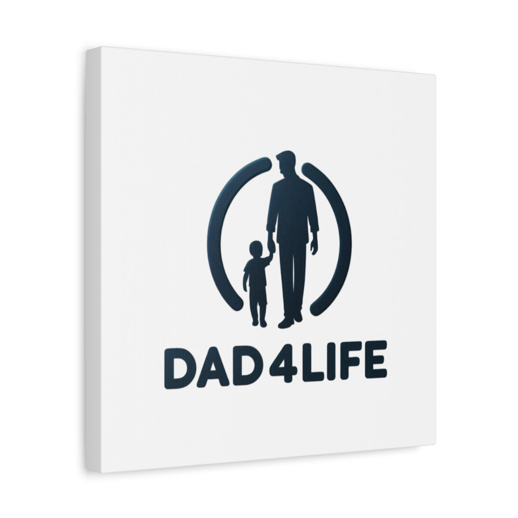 Canvas Wall Art — “DAD4LIFE” Father & Child Matte Stretched Canvas