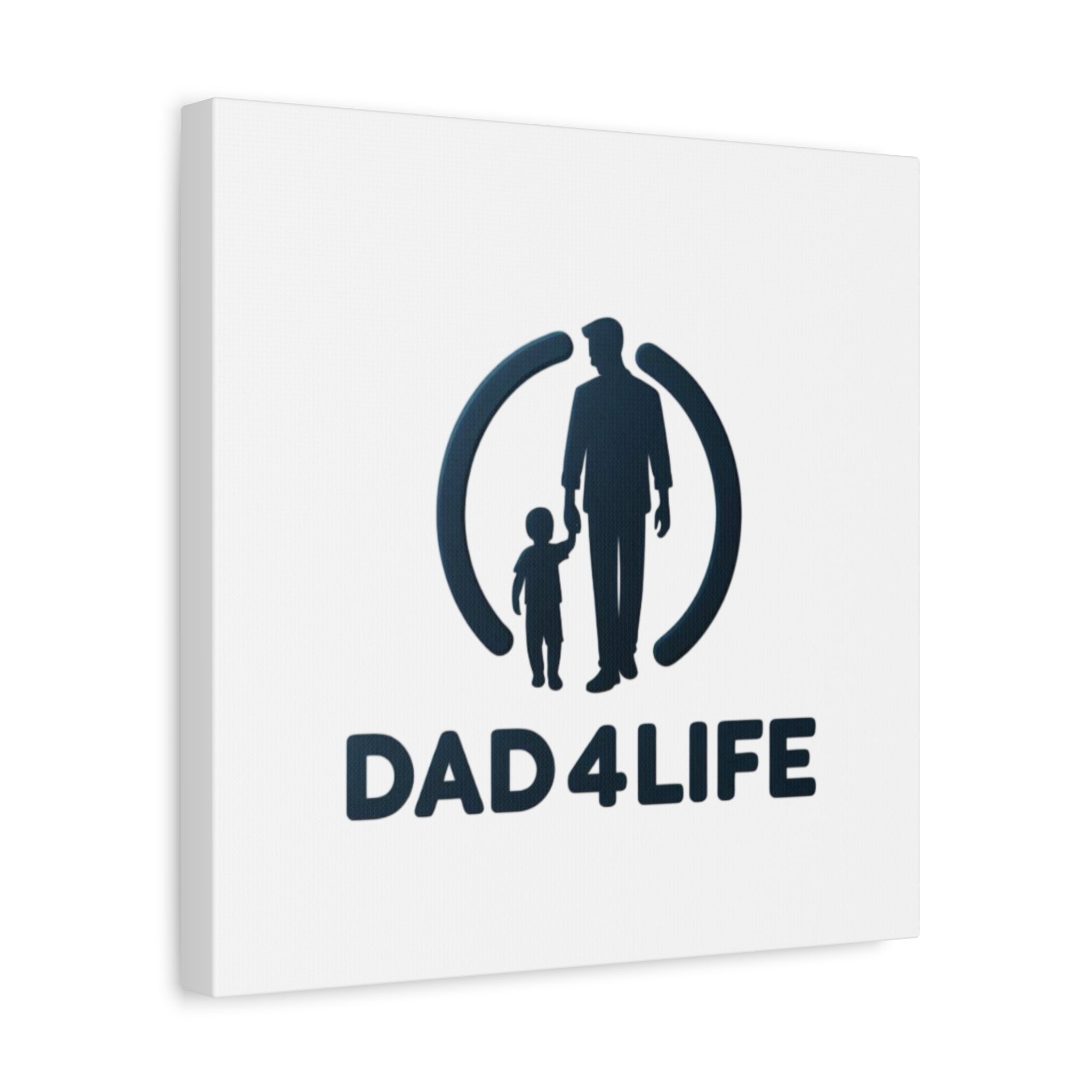 Canvas Wall Art — “DAD4LIFE” Father & Child Matte Stretched Canvas