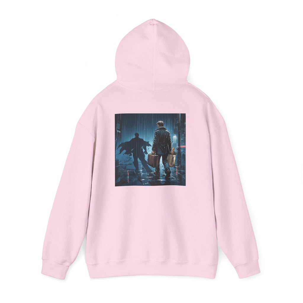 Dad 4 Life Hoodie — Father & Son Silhouette Pullover with Noir City Back Print