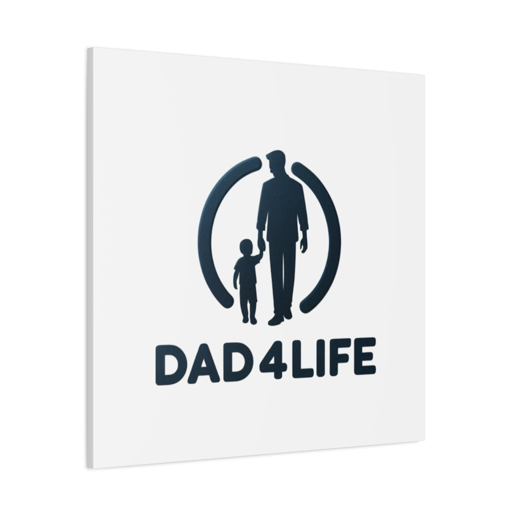 Canvas Wall Art — “DAD4LIFE” Father & Child Matte Stretched Canvas