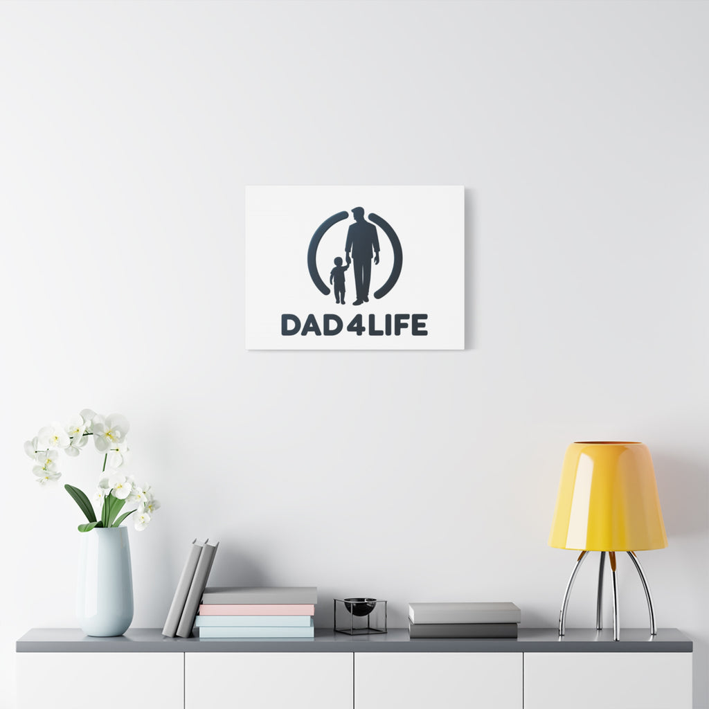 Canvas Wall Art — “DAD4LIFE” Father & Child Matte Stretched Canvas