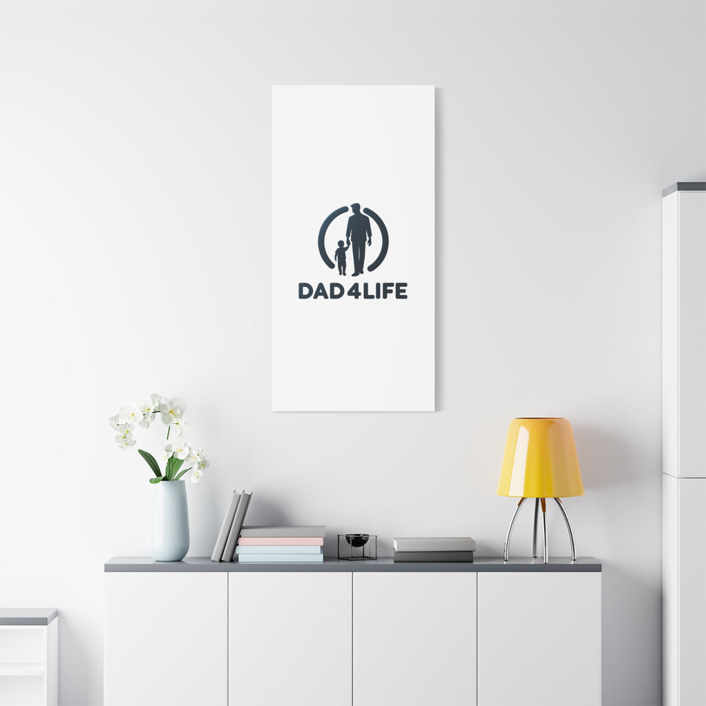 Canvas Wall Art — “DAD4LIFE” Father & Child Matte Stretched Canvas