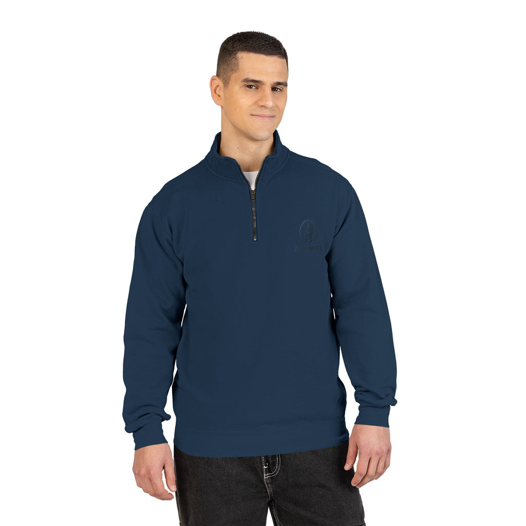 Quarter-Zip Sweatshirt — Bad-Lives Logo Pullover