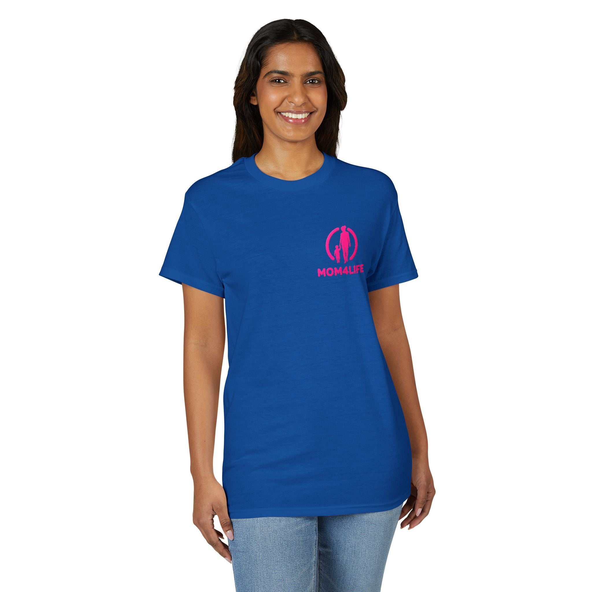 T-shirt « Mom Life » – Tee-shirt graphique silhouette de maman rose