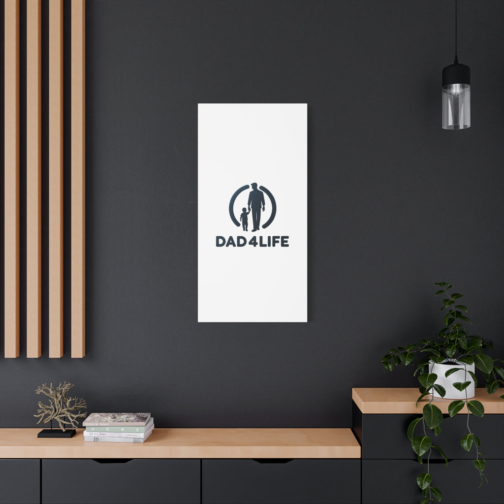 Canvas Wall Art — “DAD4LIFE” Father & Child Matte Stretched Canvas