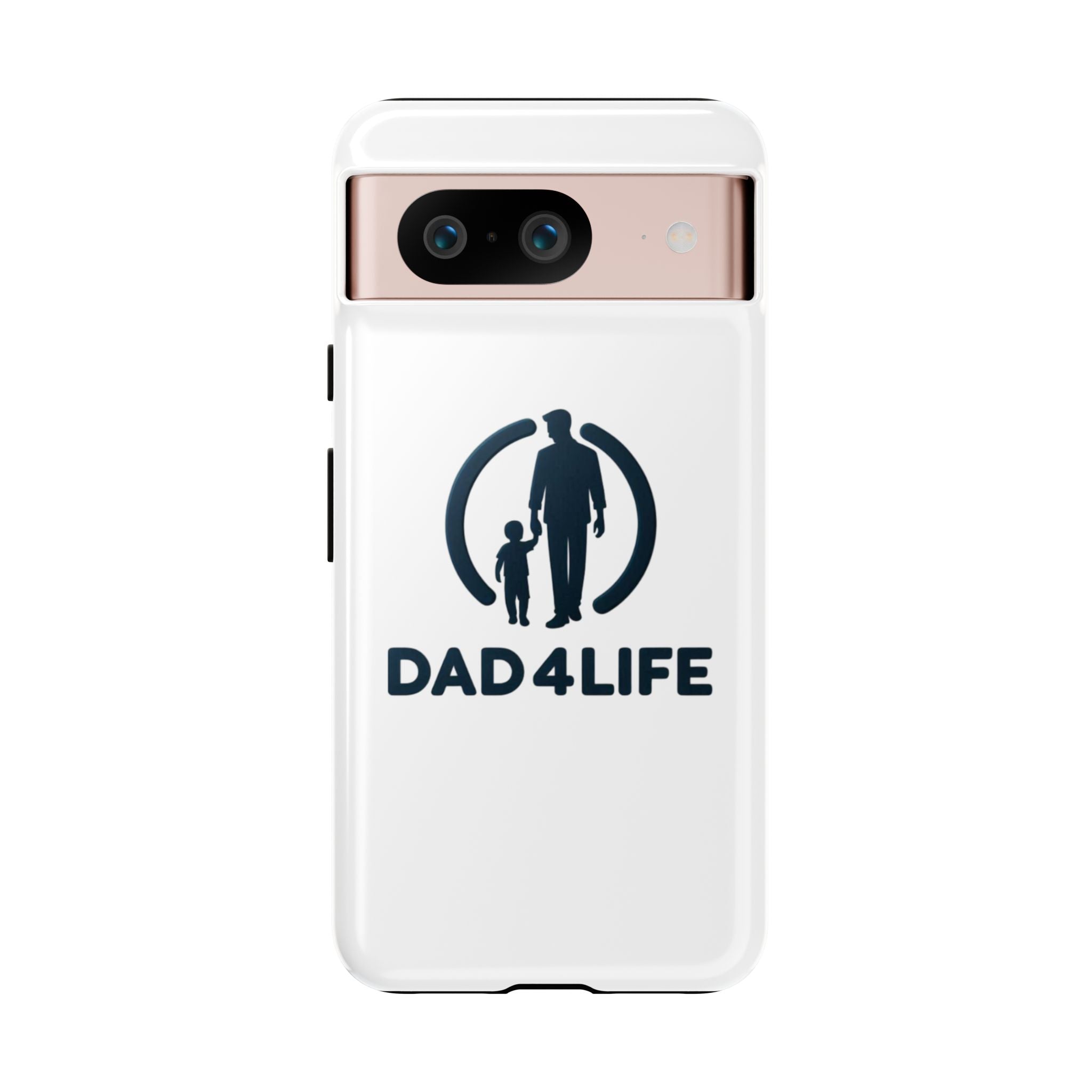 Funda protectora para teléfono Dad4Life — Funda protectora con silueta de padre e hijo