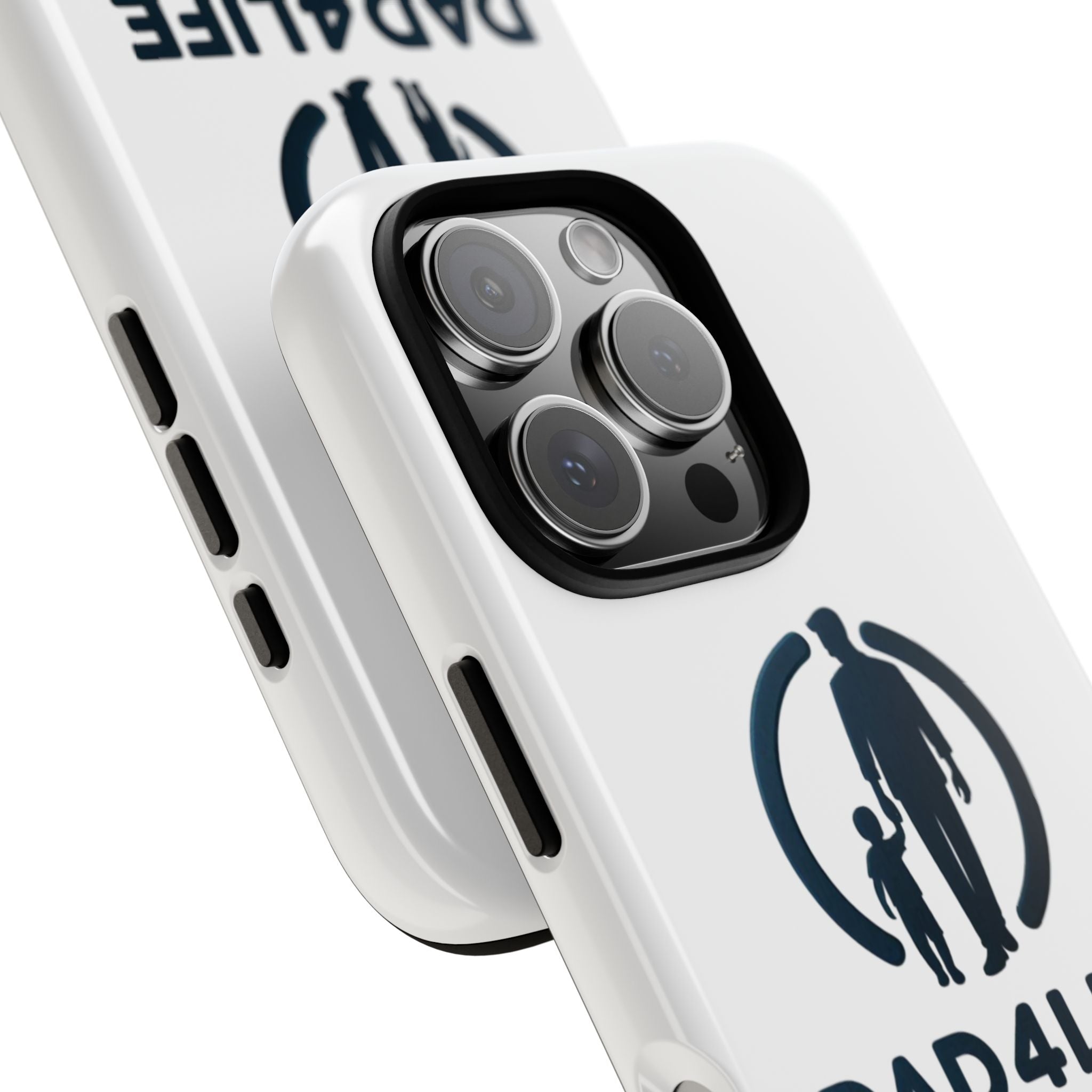 Funda protectora para teléfono Dad4Life — Funda protectora con silueta de padre e hijo