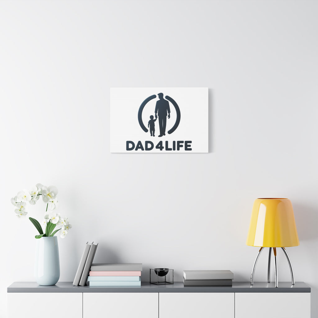 Canvas Wall Art — “DAD4LIFE” Father & Child Matte Stretched Canvas