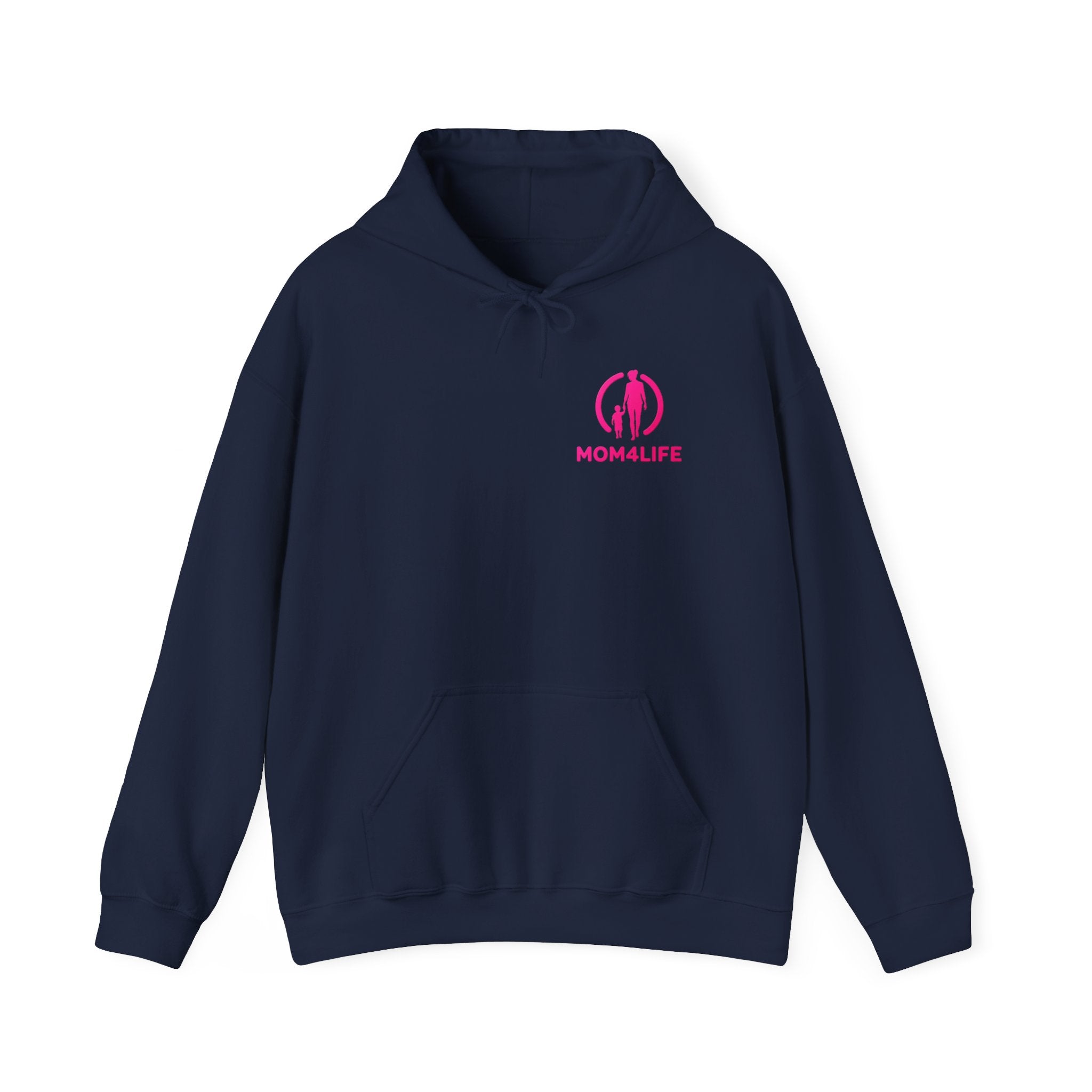 Mom4Life Hoodie – Pink Logo Mother's Day Pullover