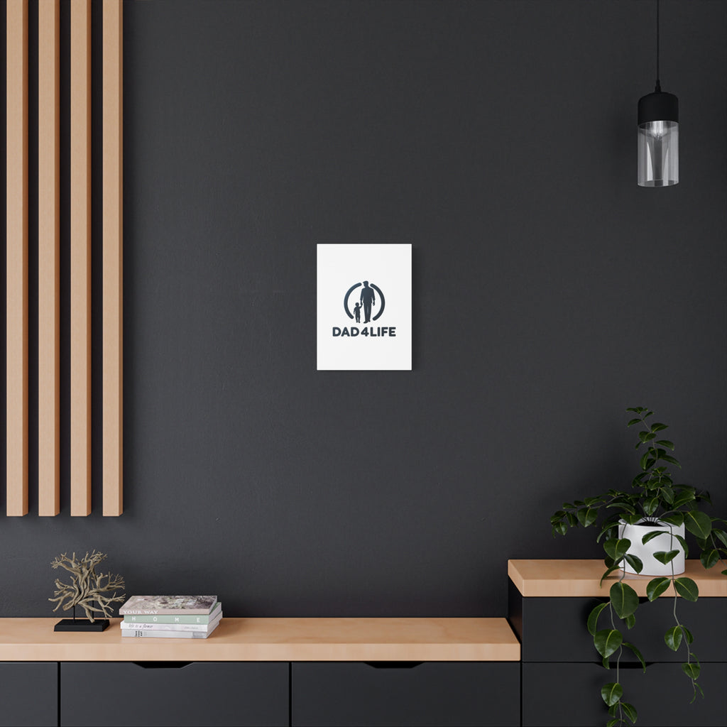 Canvas Wall Art — “DAD4LIFE” Father & Child Matte Stretched Canvas