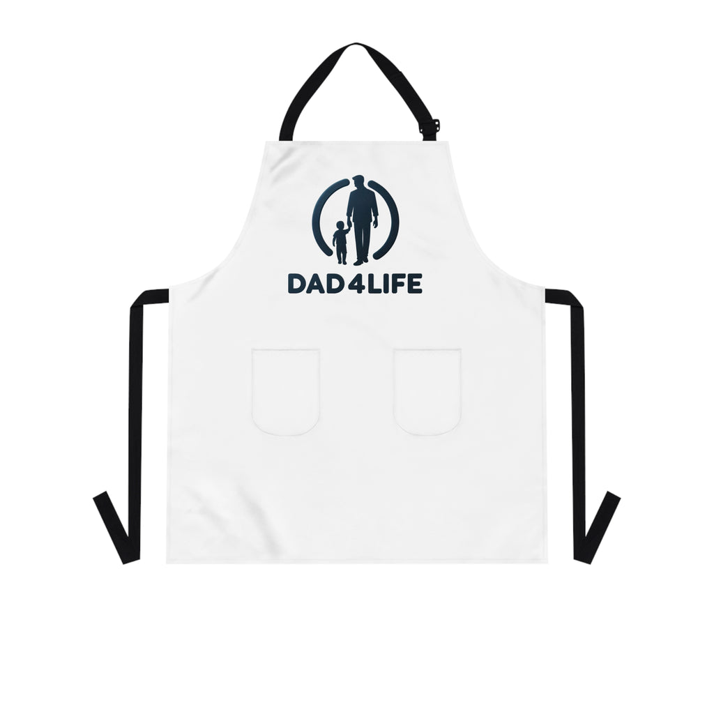 Dad4Life Cooking Apron — Father's Day Gift Dad & Child Silhouette Apron