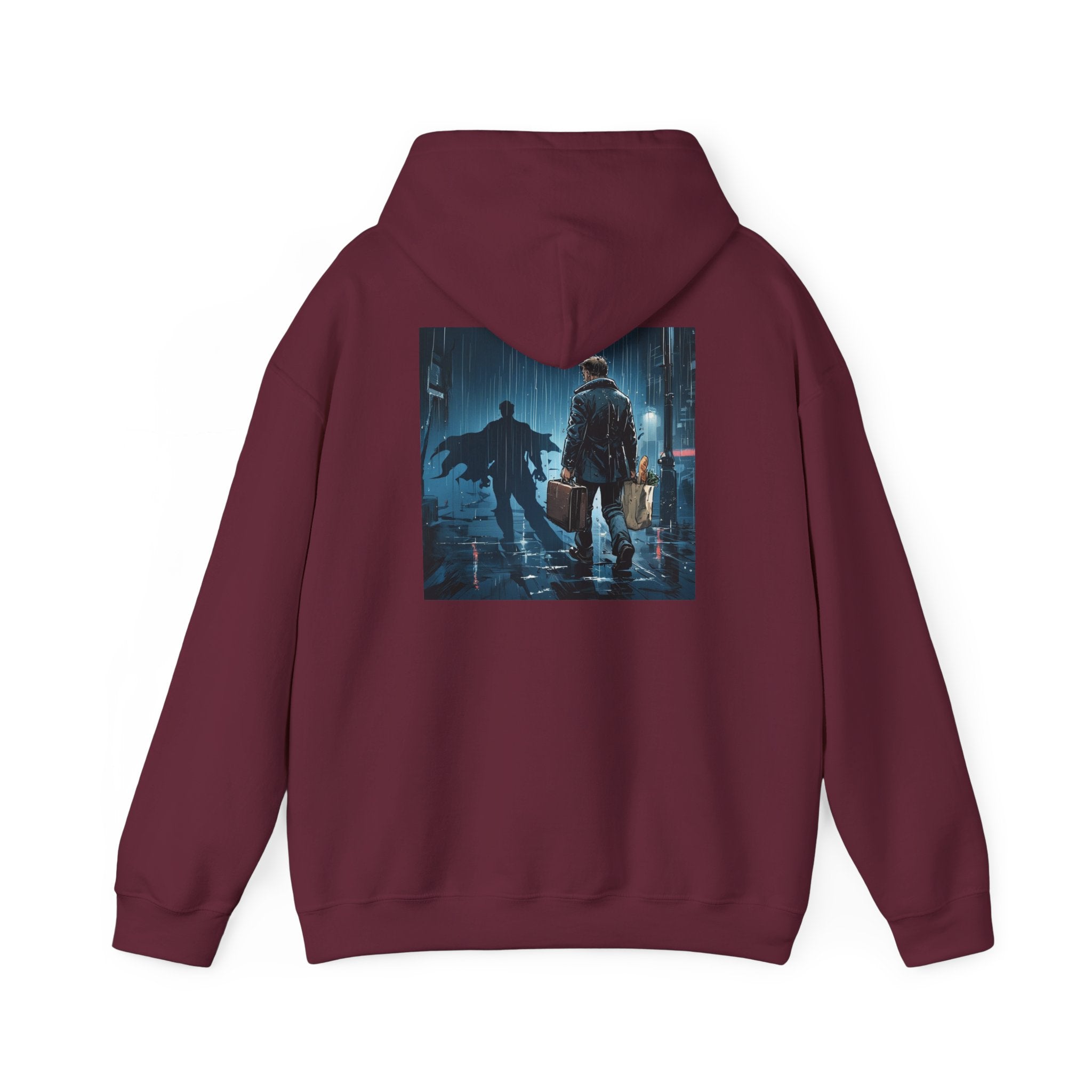 Dad 4 Life Hoodie — Father & Son Silhouette Pullover with Noir City Back Print