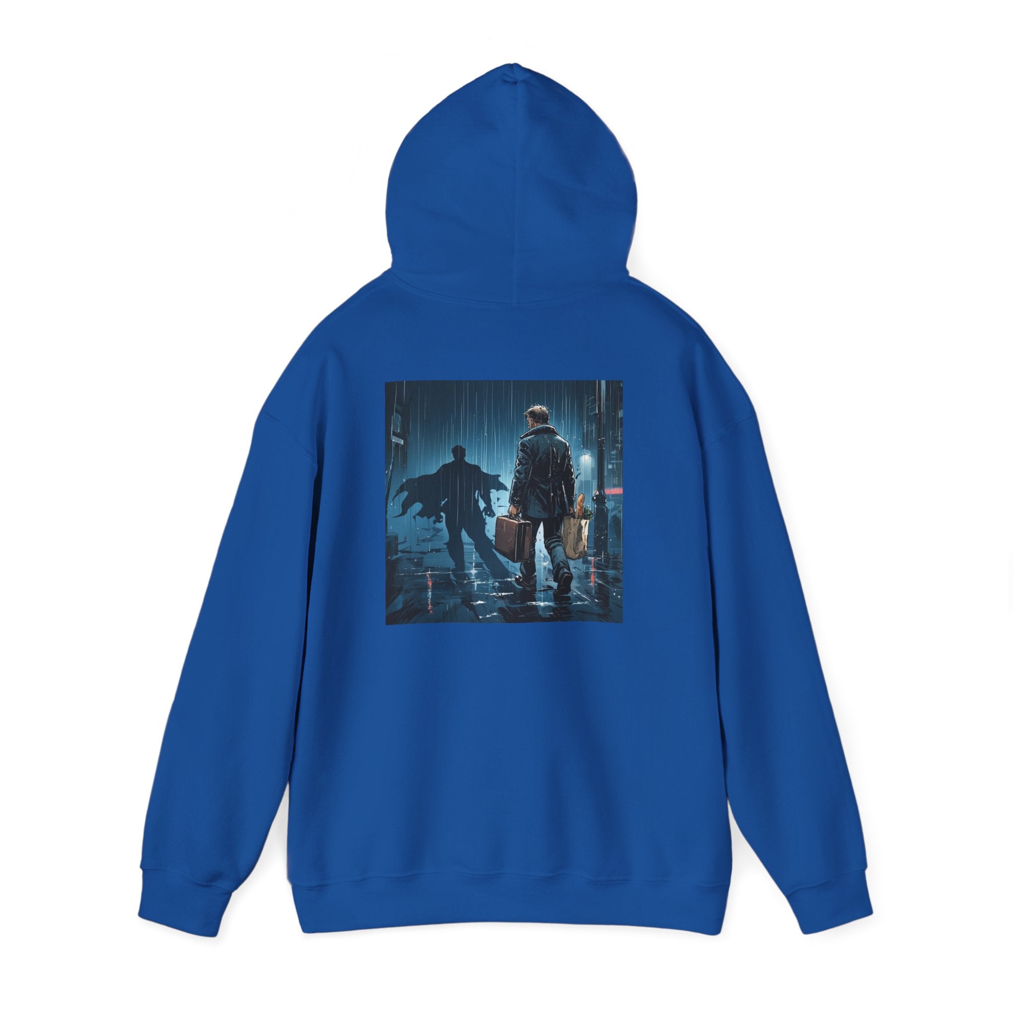 Dad 4 Life Hoodie — Father & Son Silhouette Pullover with Noir City Back Print