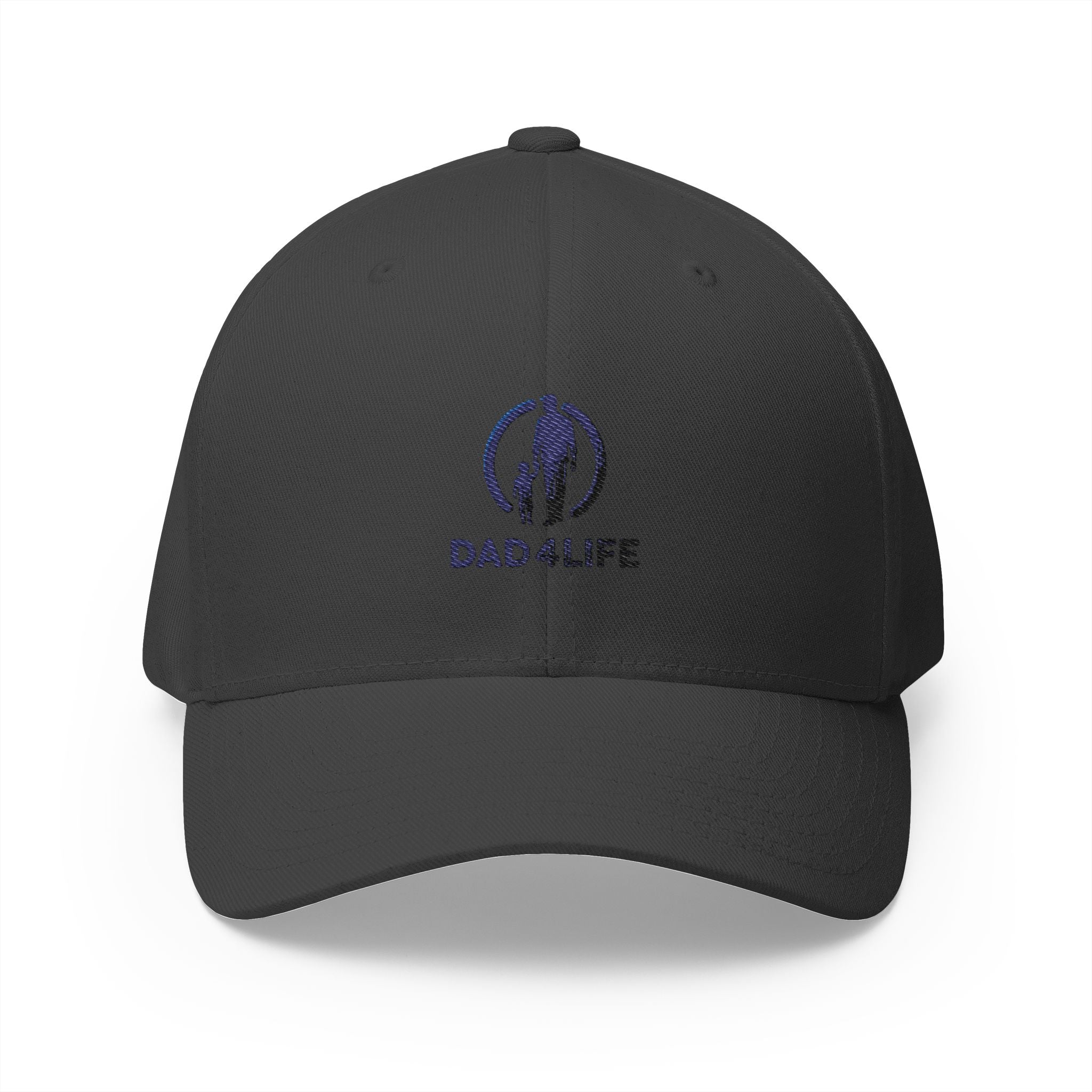 Dad4Life Embroidered Dad Baseball Cap — Structured Closed-Back Hat for Fathers, Father’s Day Gift