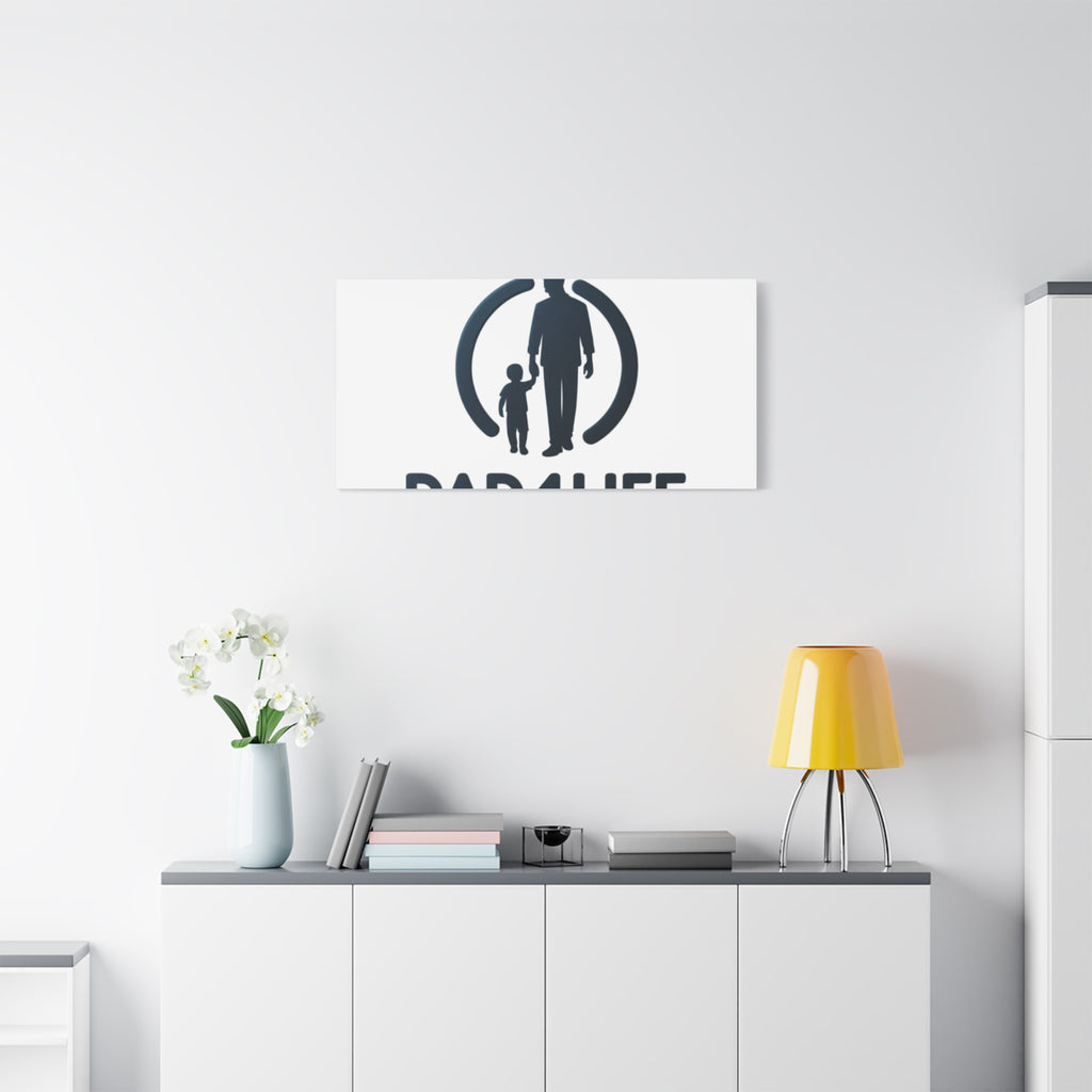 Canvas Wall Art — “DAD4LIFE” Father & Child Matte Stretched Canvas