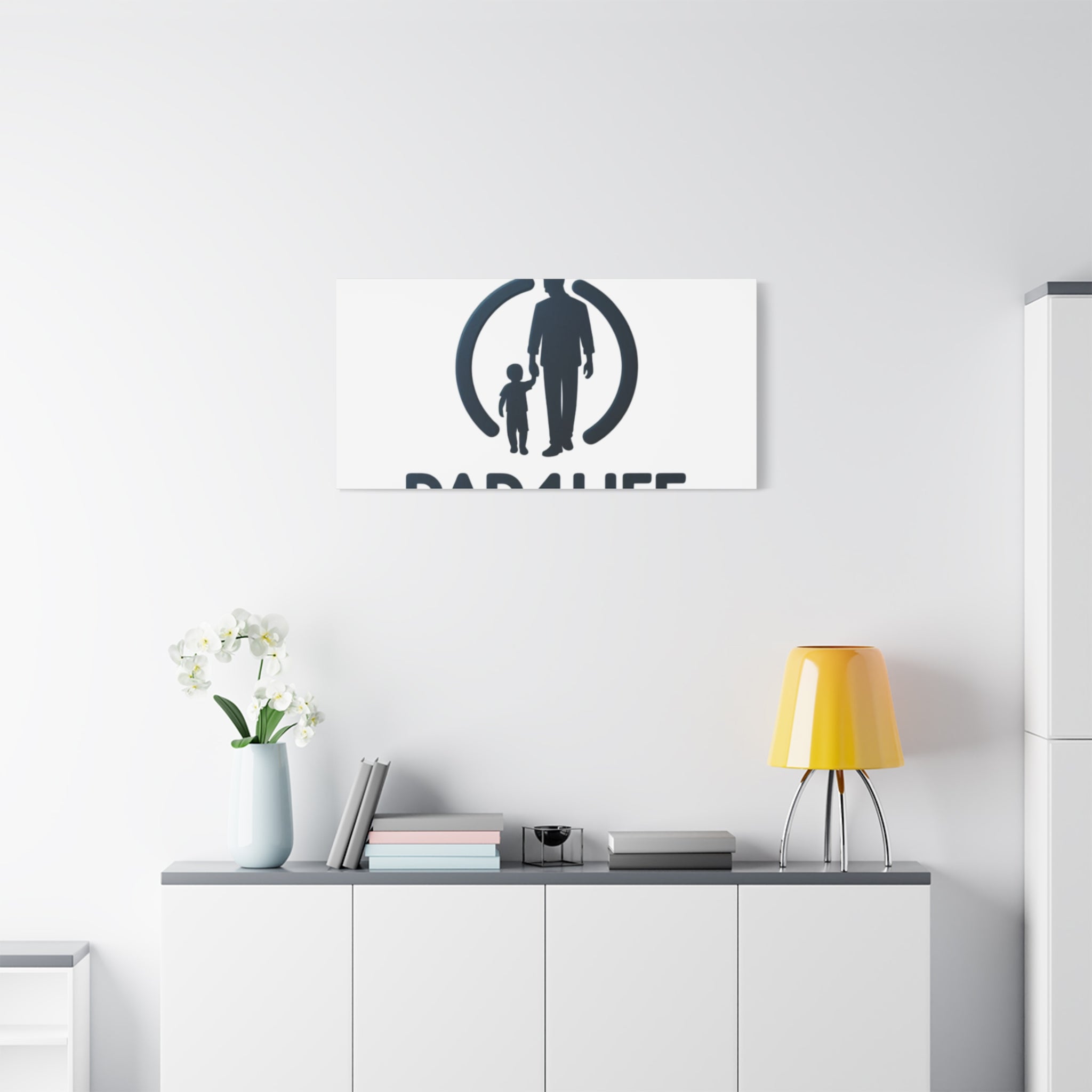 Canvas Wall Art — “DAD4LIFE” Father & Child Matte Stretched Canvas