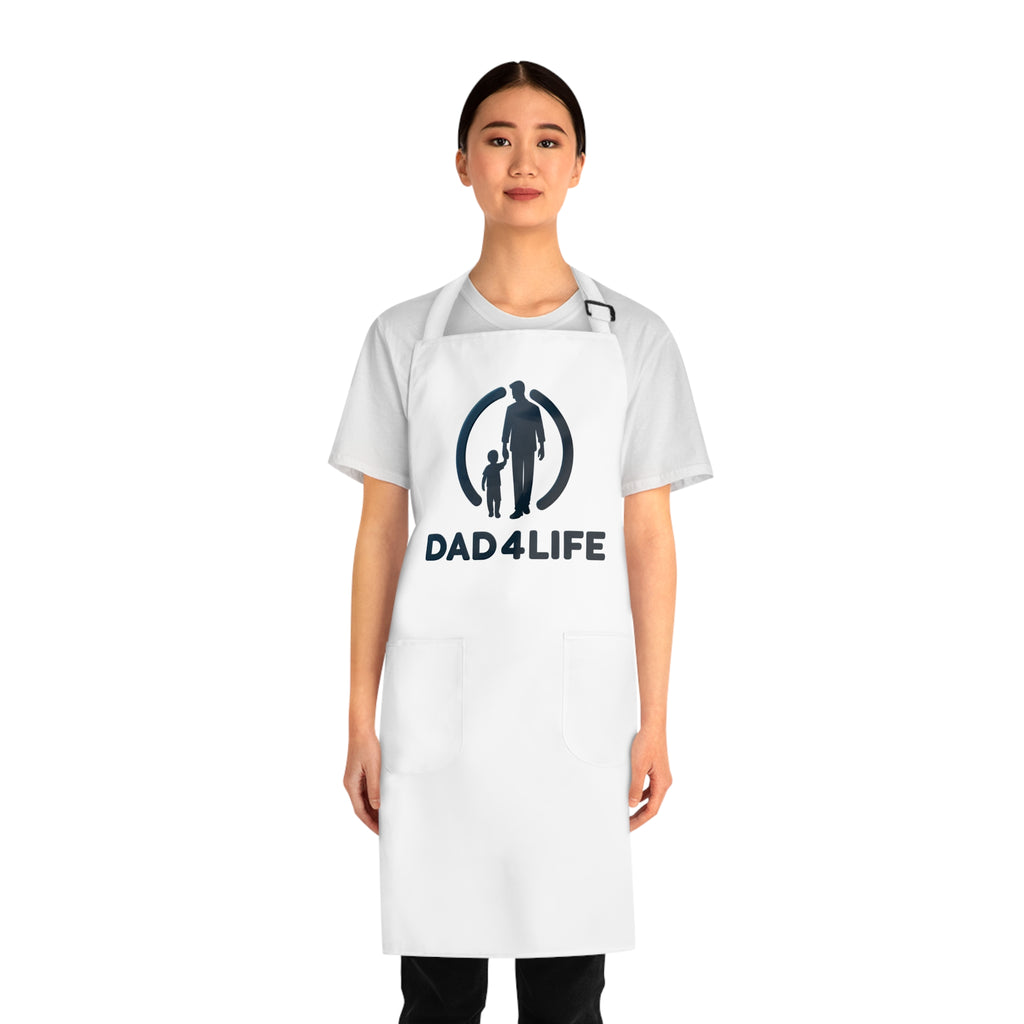 Dad4Life Cooking Apron — Father's Day Gift Dad & Child Silhouette Apron