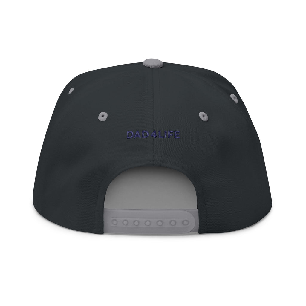 Dad4Life Embroidered Flat Bill Cap — Father & Child Logo Snapback