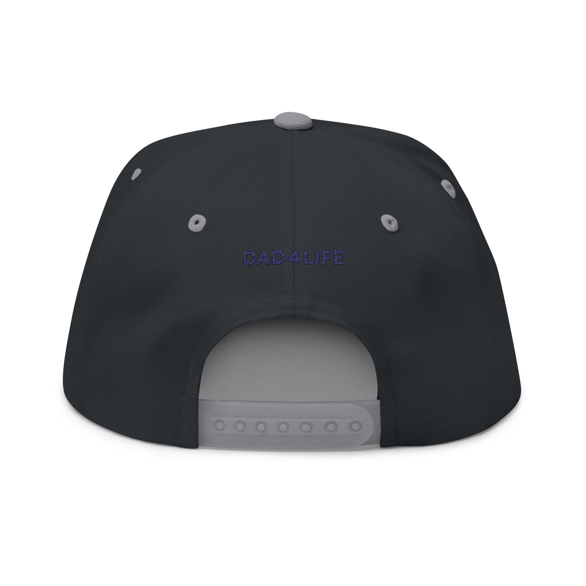 Dad4Life Embroidered Flat Bill Cap — Father & Child Logo Snapback