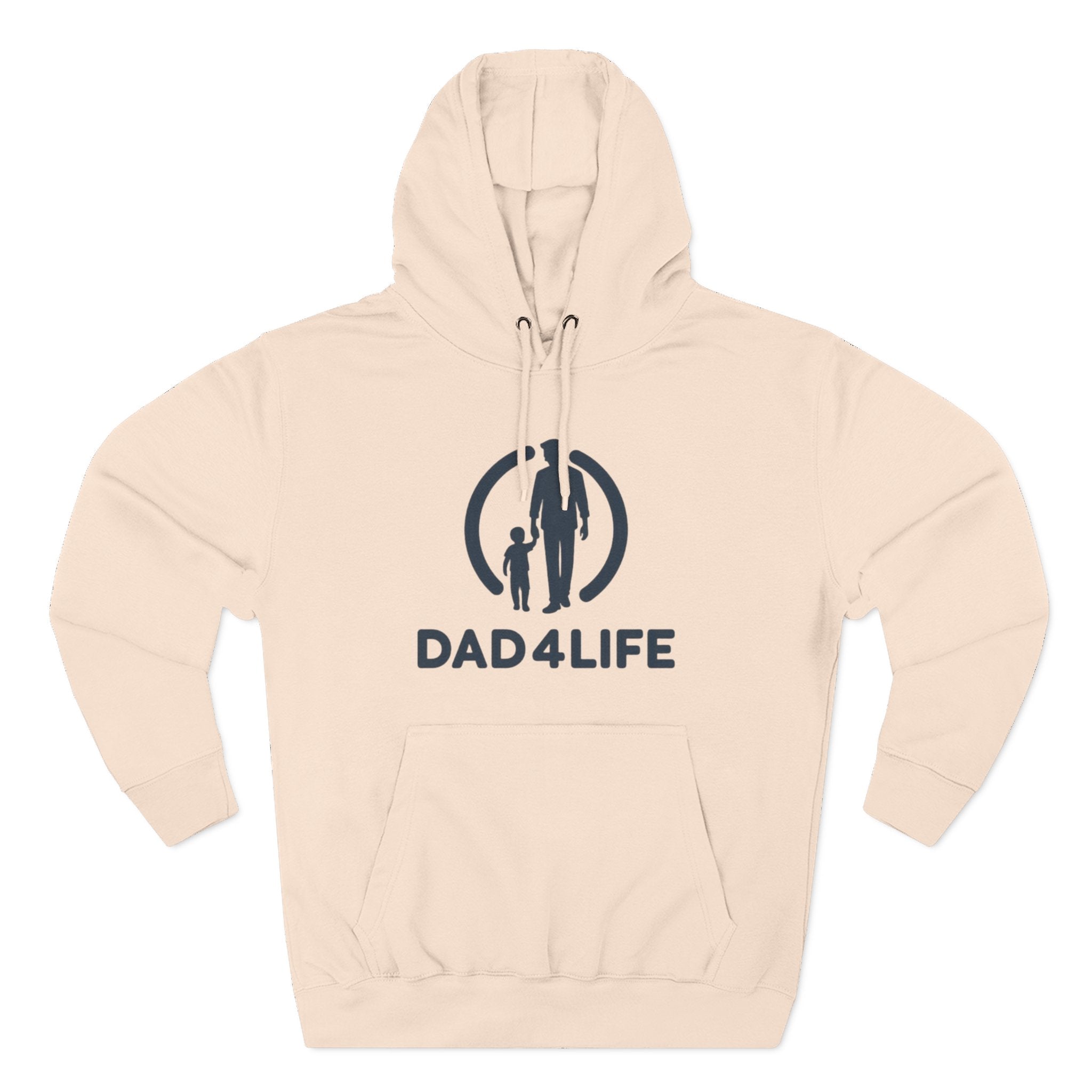 Dad 4 Life Hoodie — Father & Child Silhouette Fleece Pullover