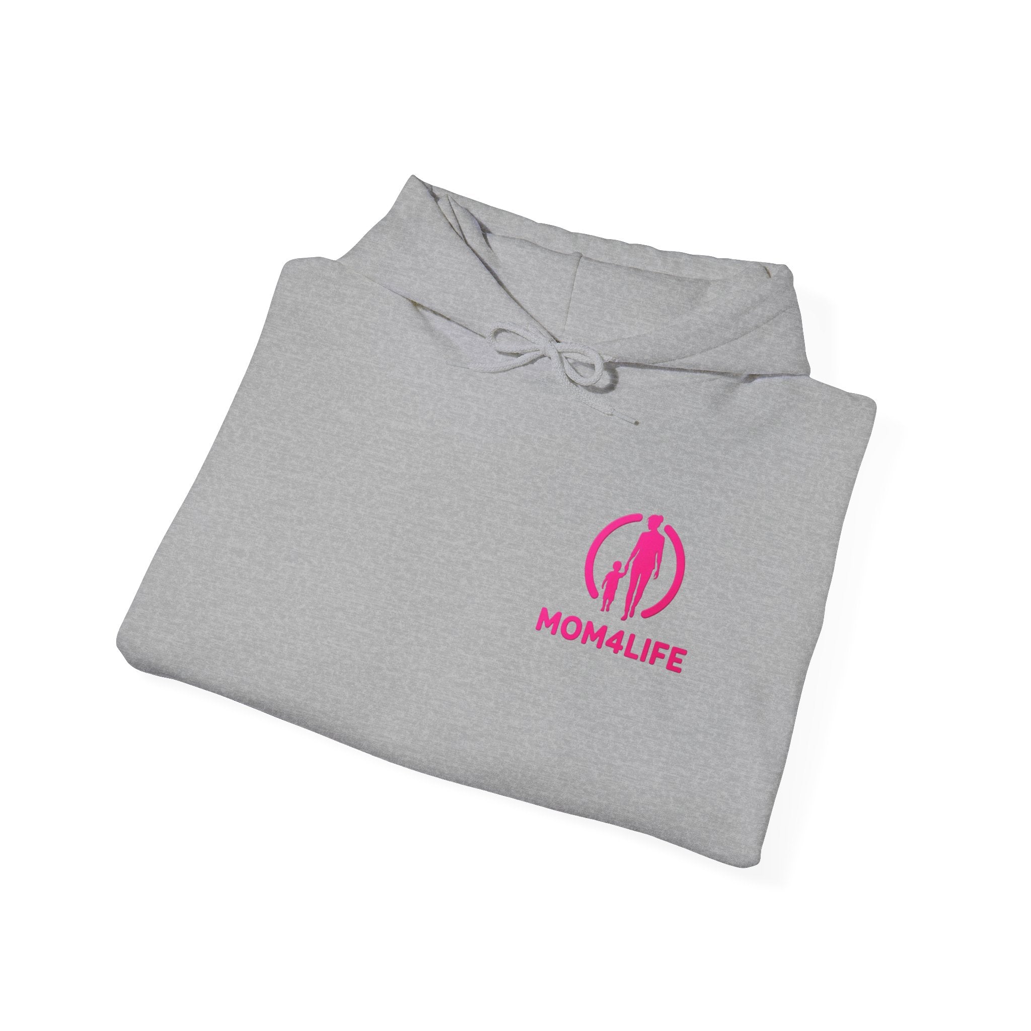 Mom4Life Hoodie – Pink Logo Mother's Day Pullover