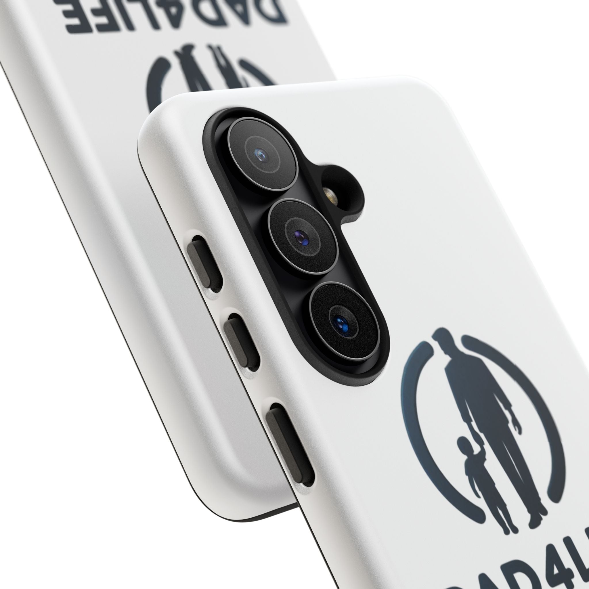 Funda protectora para teléfono Dad4Life — Funda protectora con silueta de padre e hijo