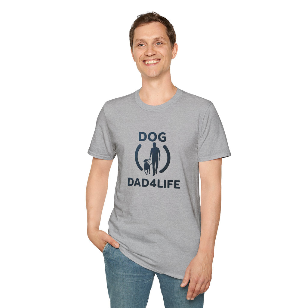 Dog Dad T-Shirt — "DOG DAD4LIFE" Graphic Tee for Dog Lovers