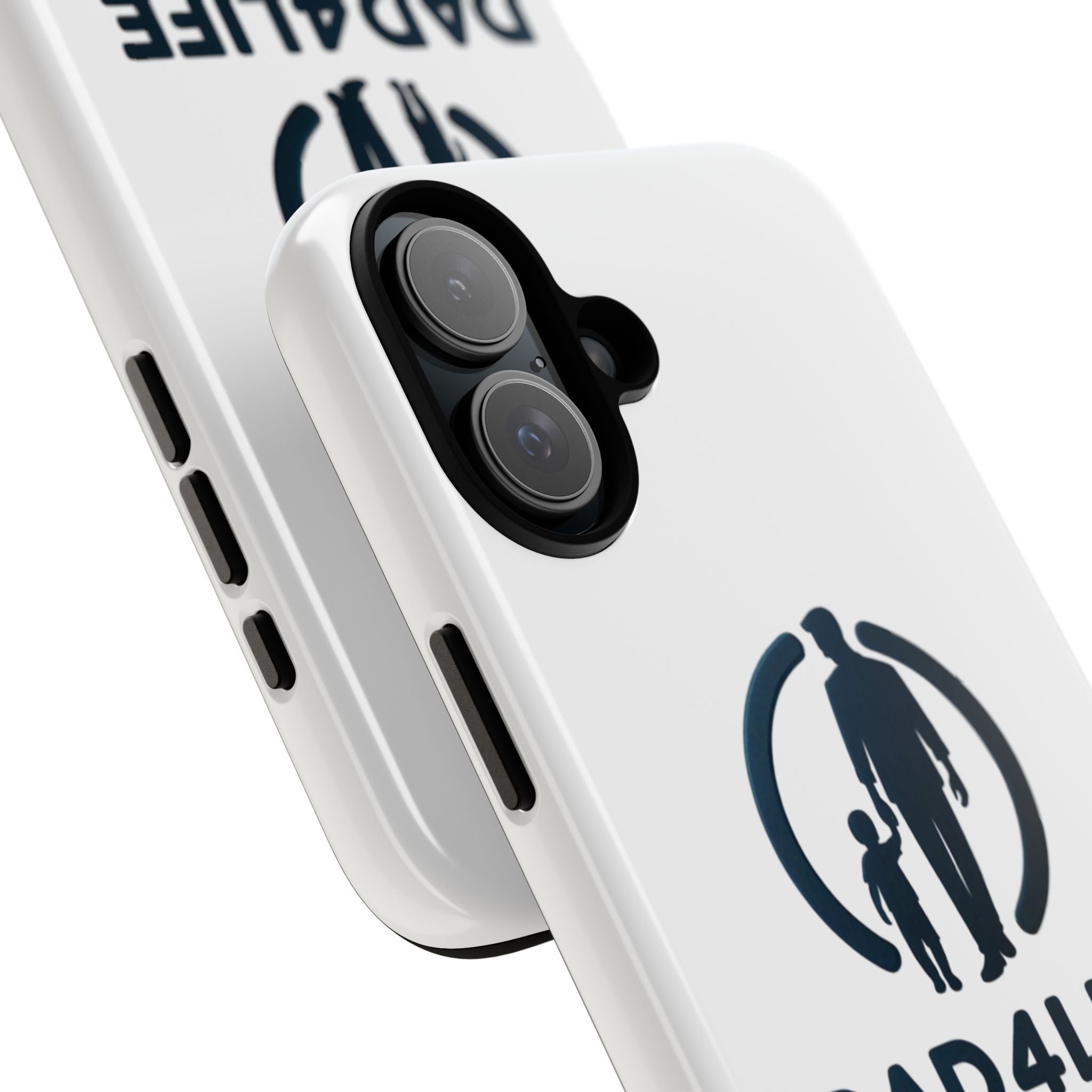 Funda protectora para teléfono Dad4Life — Funda protectora con silueta de padre e hijo