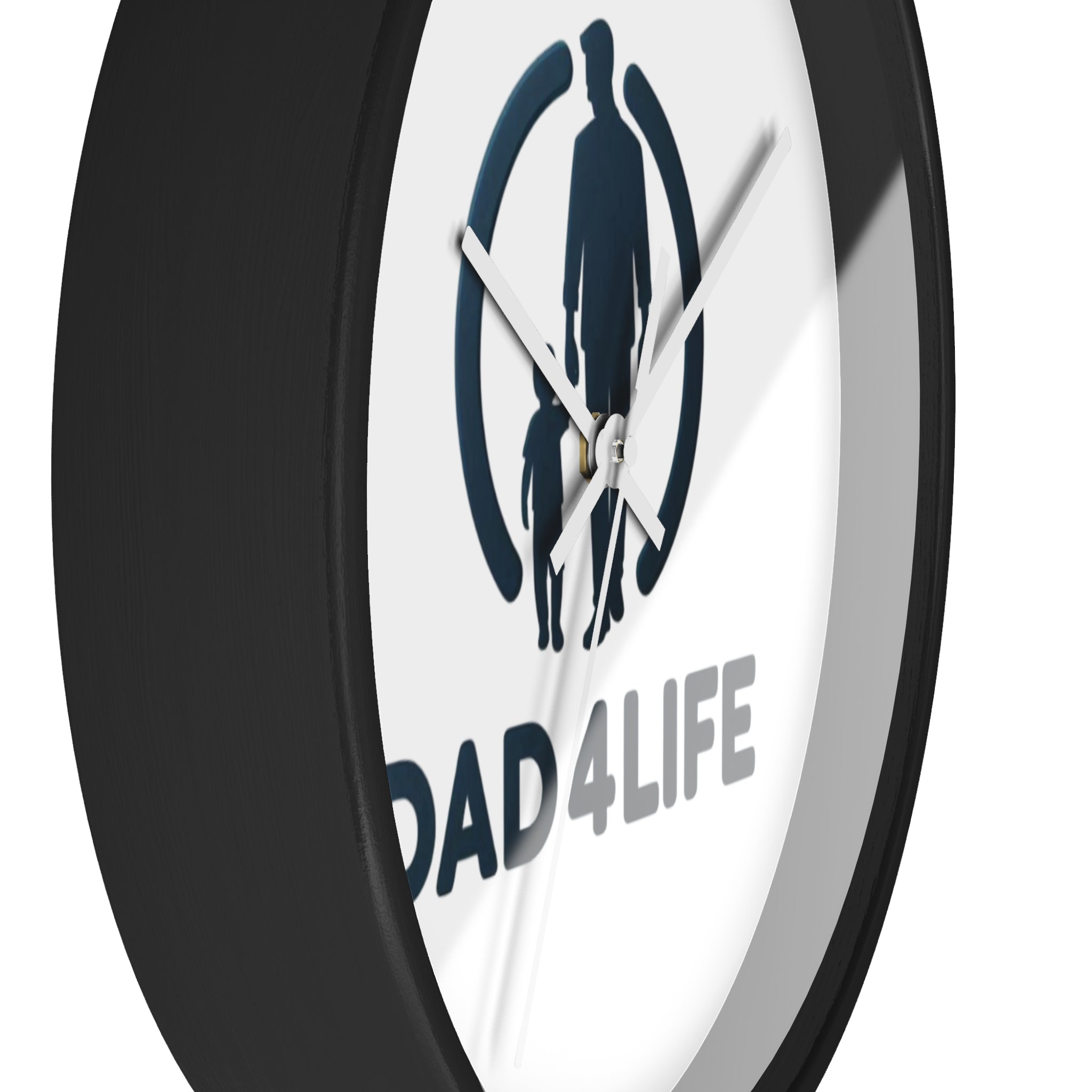 Dad4Life Wall Clock — Father & Child Silhouette Decorative Clock, Gift for Dads (Father's Day)
