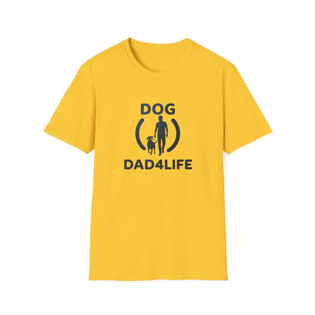 Dog Dad T-Shirt — "DOG DAD4LIFE" Graphic Tee for Dog Lovers