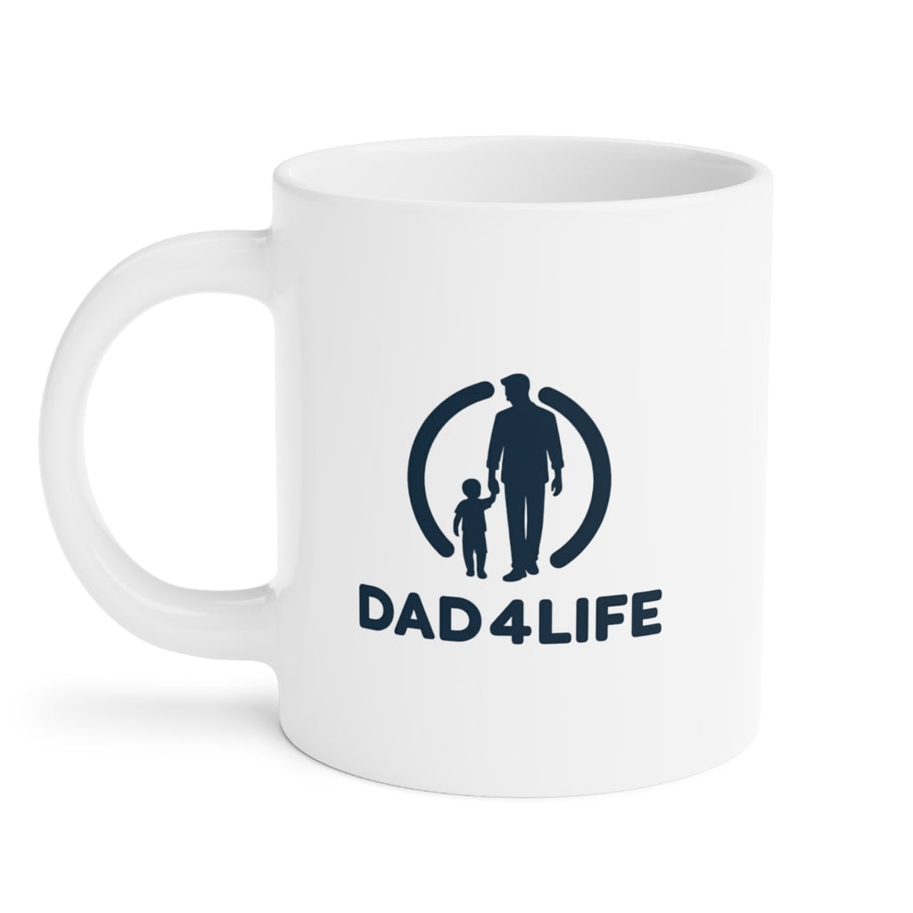 Dad 4Life Ceramic Mug — Father & Child Logo Coffee Cup (11oz/15oz/20oz)