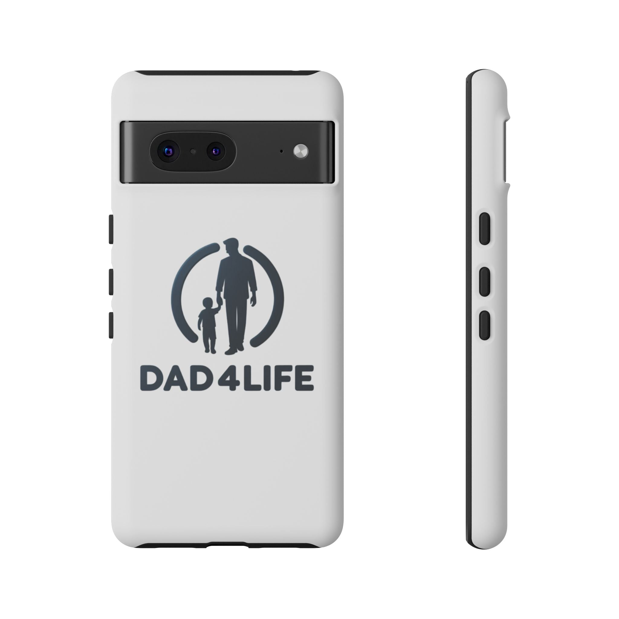 Funda protectora para teléfono Dad4Life — Funda protectora con silueta de padre e hijo