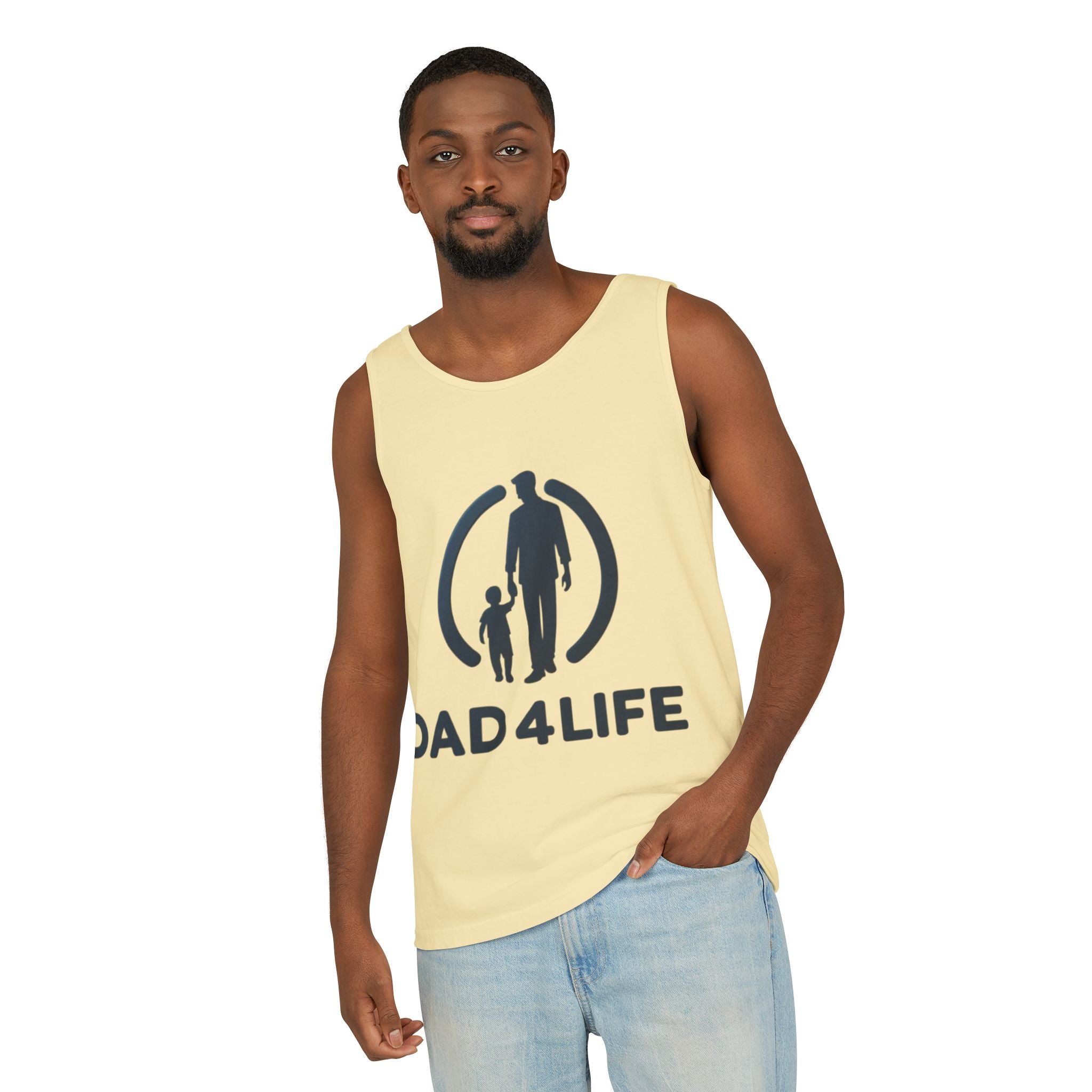 Dad 4 Life Tank Top — Father & Son Silhouette Tee